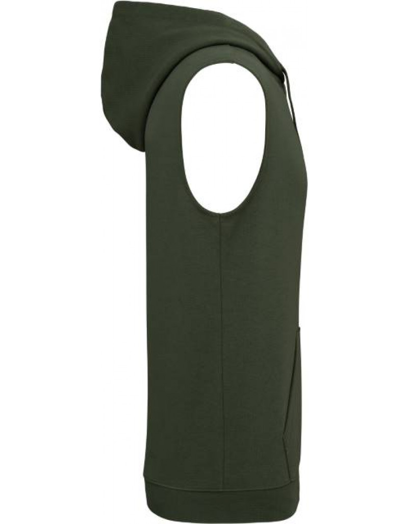 Pulover cu glugă unisex fără mâneci